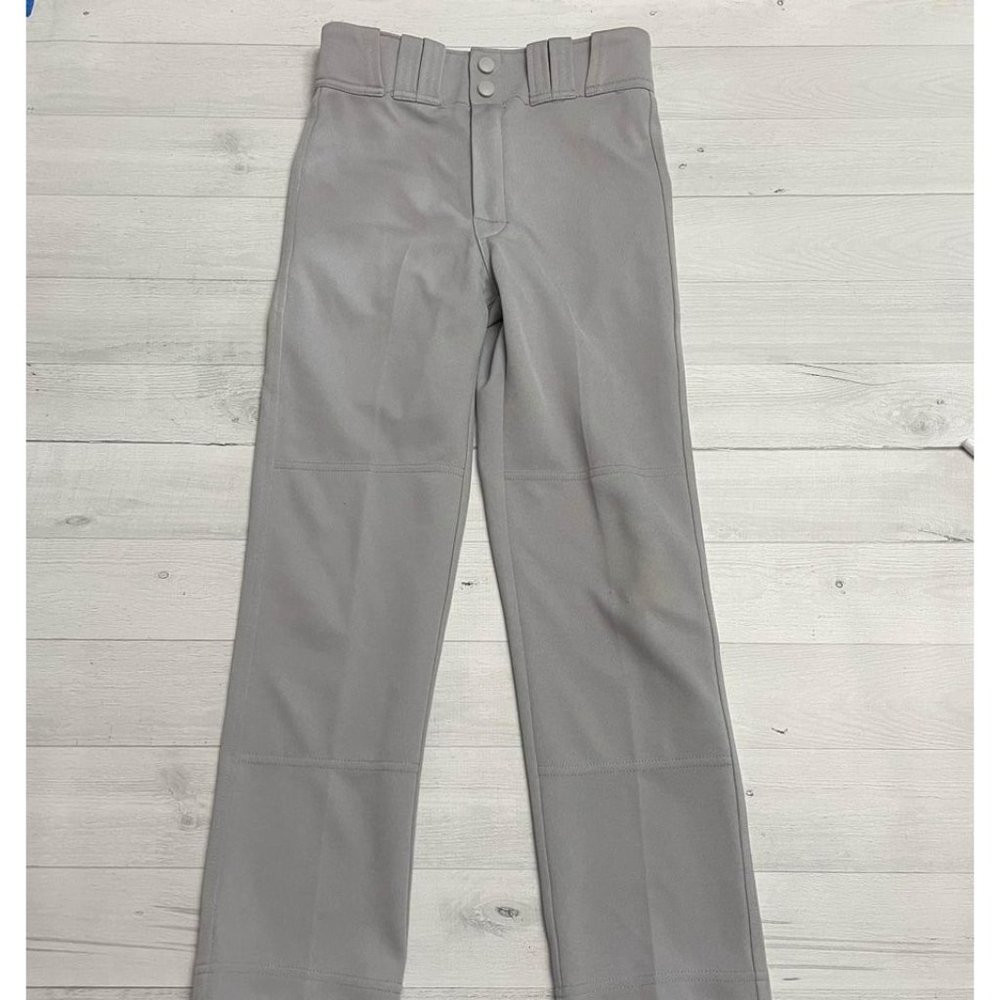 easton light grey full length baseball pants youth small